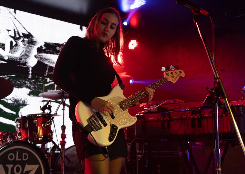 Hatchie on stage at the Cambridge Hotel. Picture by Paul Dear