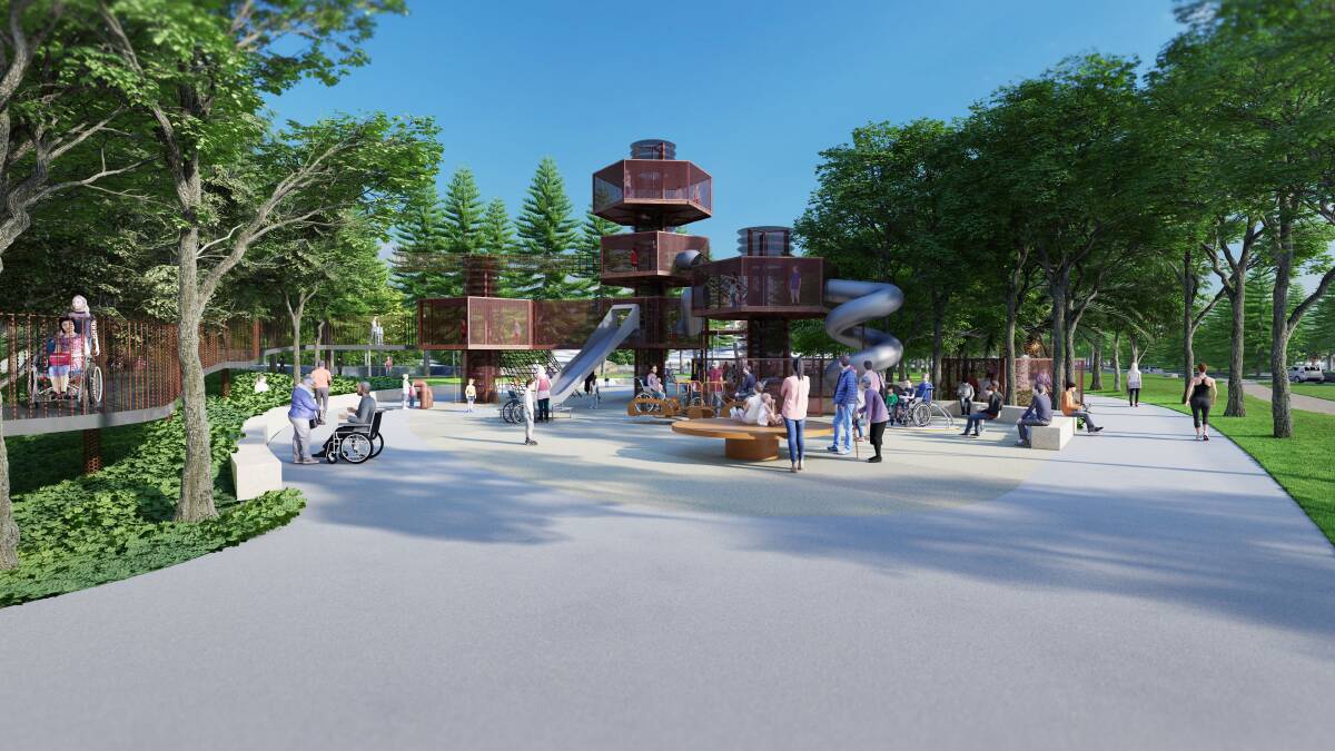 The proposed playground for Foreshore Park. Picture supplied
