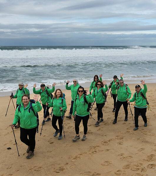 Some of the 16 women in training to tackle the 120km Heysen Flinders trail in South Australia. Picture by Jonathan Carroll.