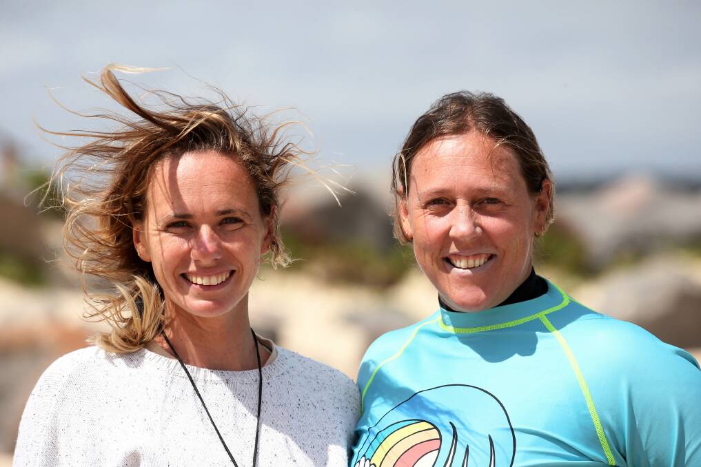 Co-founders of Surfing The Spectrum Aimee Blacker, left, and Tahlia Anderson. Picture: Peter Lorimer