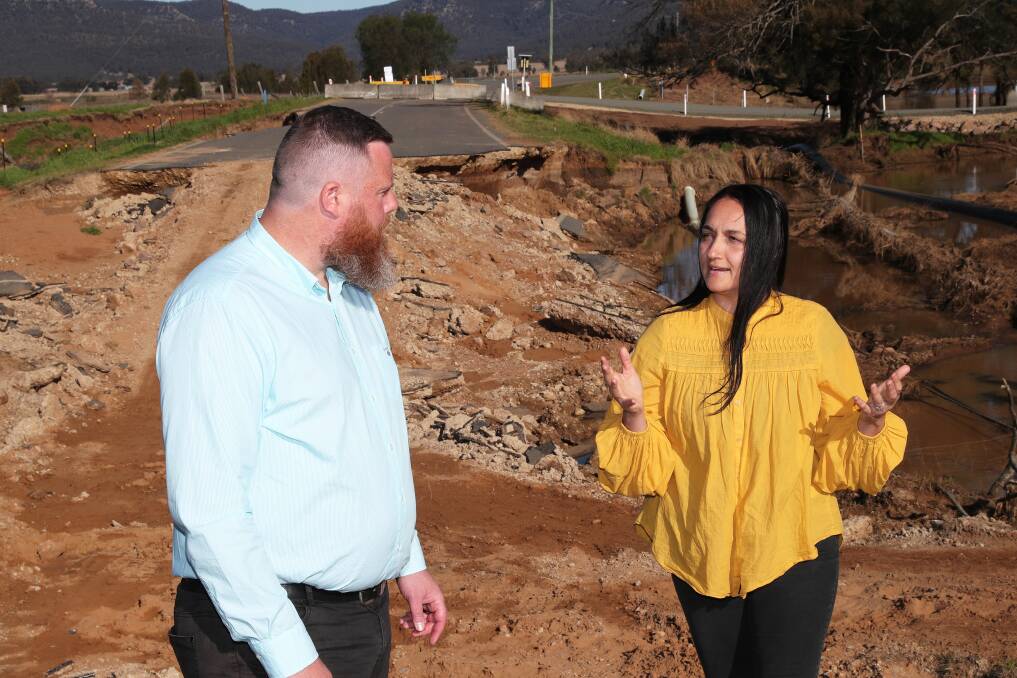 Federal Labor MP for the Hunter Dan Repacholi and Broke Residents Community Association volunteer , Angela Andonopoulos. Pictures: Peter Lorimer