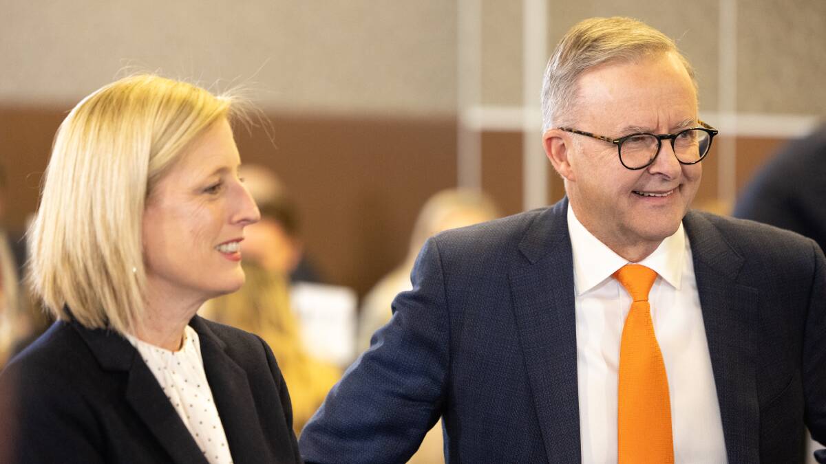 Finance Minister Katy Gallagher and Prime Minister Anthony Albanese. Picture by Sitthixay Ditthavong