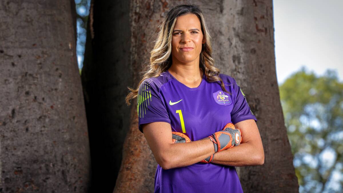 Matildas goalkeeper Lydia Williams. Picture by Nicole Cleary