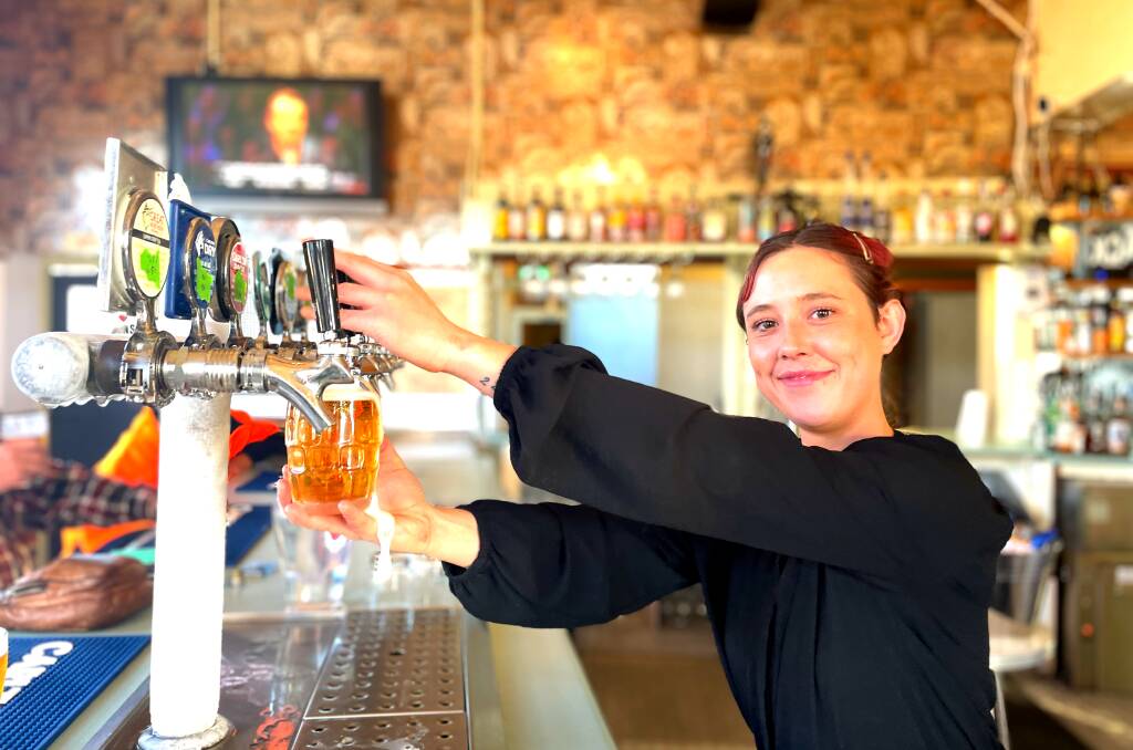 Bar and restaurant staff member Paris Broughton, who moved up from Melbourne to be closer to family, now plans to settle again in Henty. Picture by Ted Howes