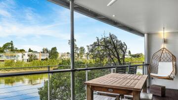 The balcony of the waterfront property at 7 Francis Street in Tighes Hill which has sold for a suburb record. Picture supplied