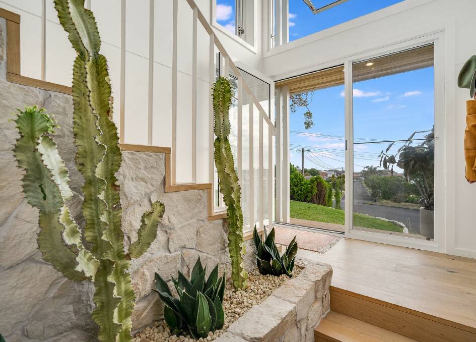 The entryway has a garden bed filled with cacti. Picture supplied