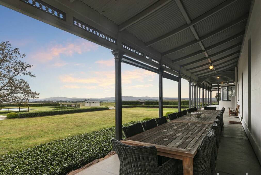 The verandah takes in views across the Brokenback Ranges. Picture supplied