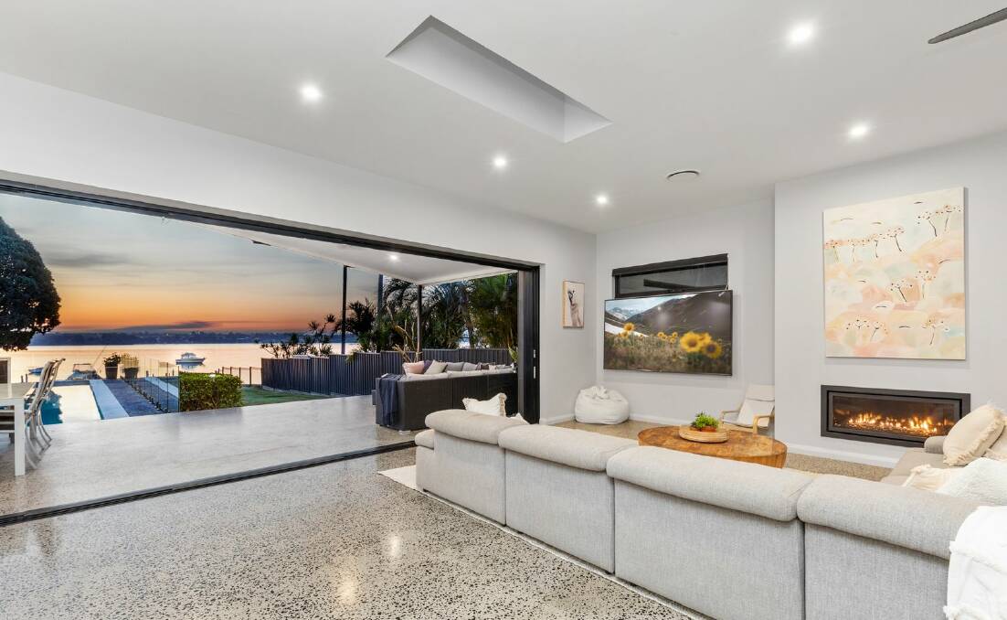 Features of the home includes polished concrete floors, bi-fold doors and a gas fireplace. Picture supplied