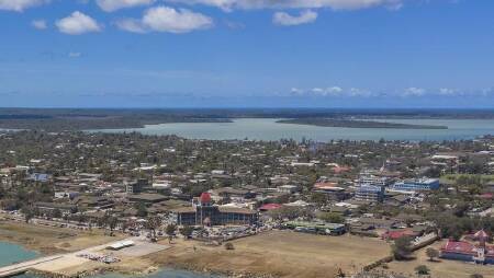 View over Tongan city, Nuku'alofa. Picture POIS Christopher Szumlanski/AP