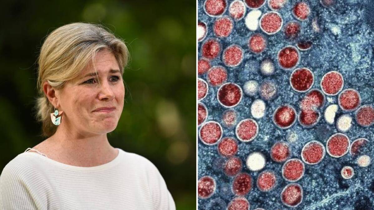 Dr Clare Looker after she was announced as Victoria's CHO (left) and the mpox virus (right). Picture supplied