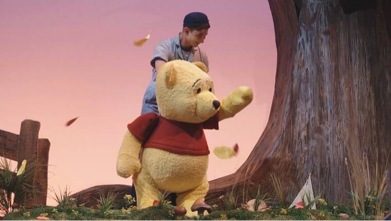 A still from Winnie the Pooh: The New Stage Adaptation. Picture via Rockefeller and Disney