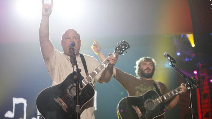 Kyle Gass (left) and Jack Black of Tenacious D perform at 'VH1 Rock Honors The Who' in 2008. Picture Mark Davis/AP Images for VH1