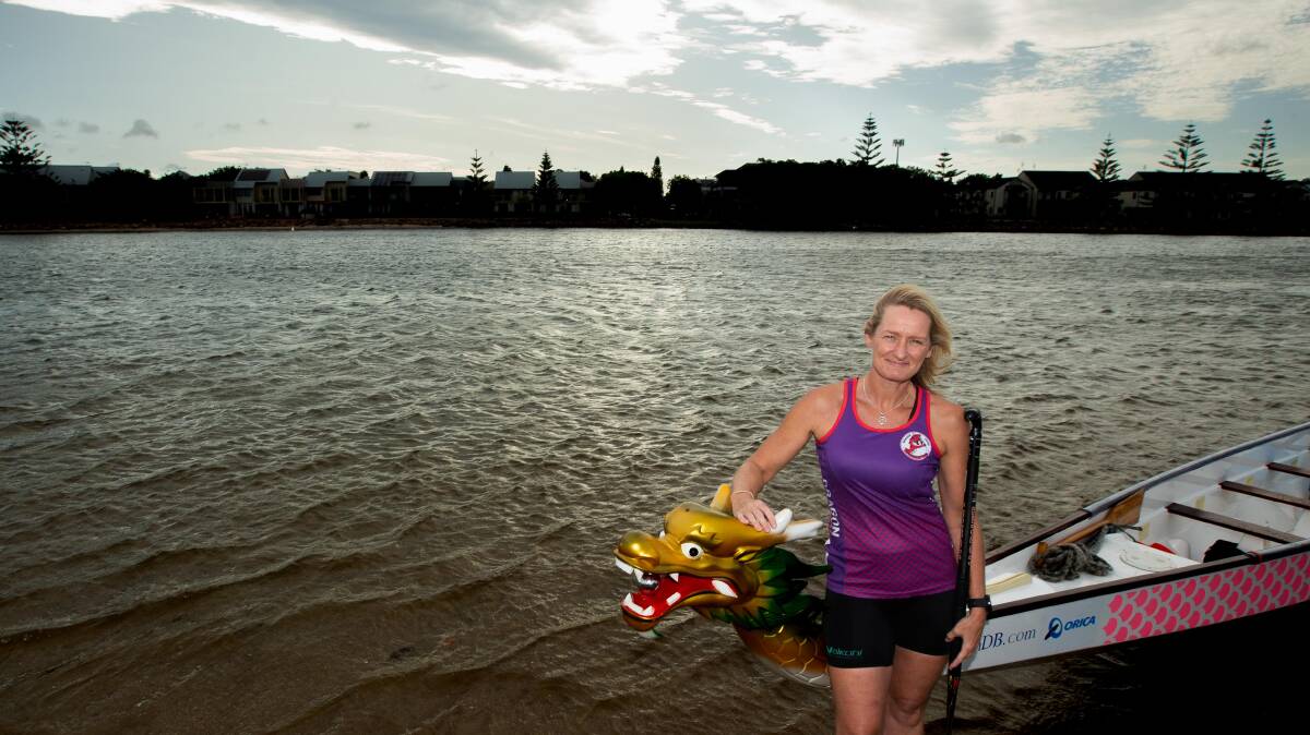 Catherine Vandine has been dragon boating for less than two years. Picture by Jonathan Carroll