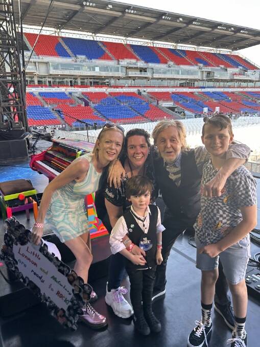 McCartney and Katie Sanderson, and Lennon and Belinda Heydon-Dobson with Paul McCartney. Picture supplied