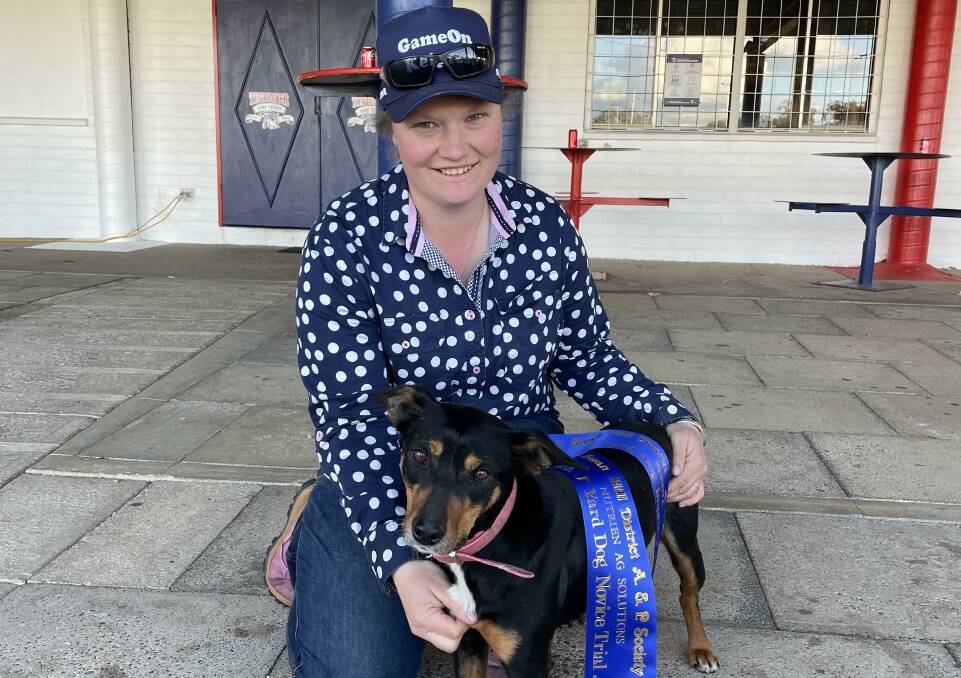 Sheep farmer Cloe Latty with her kelpie Jazz are taking part in this year's Cobber Challenge. Supplied pictures