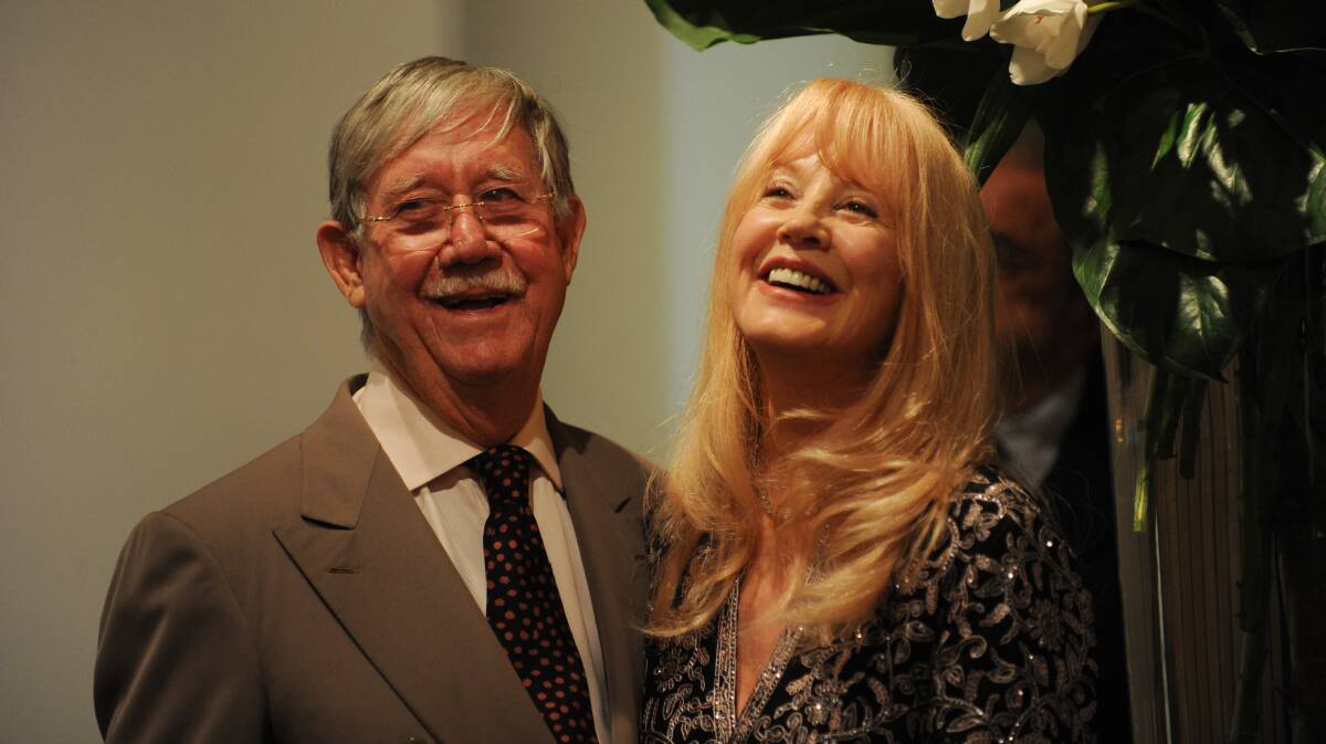 Joy Chambers-Grundy (right) with husband Reg in 2010 at an event in Sydney. Picture by AAP Image/Tracey Nearmy