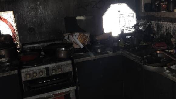 Photos posted online revealed damage to the kitchen. Picture: GoFundMe