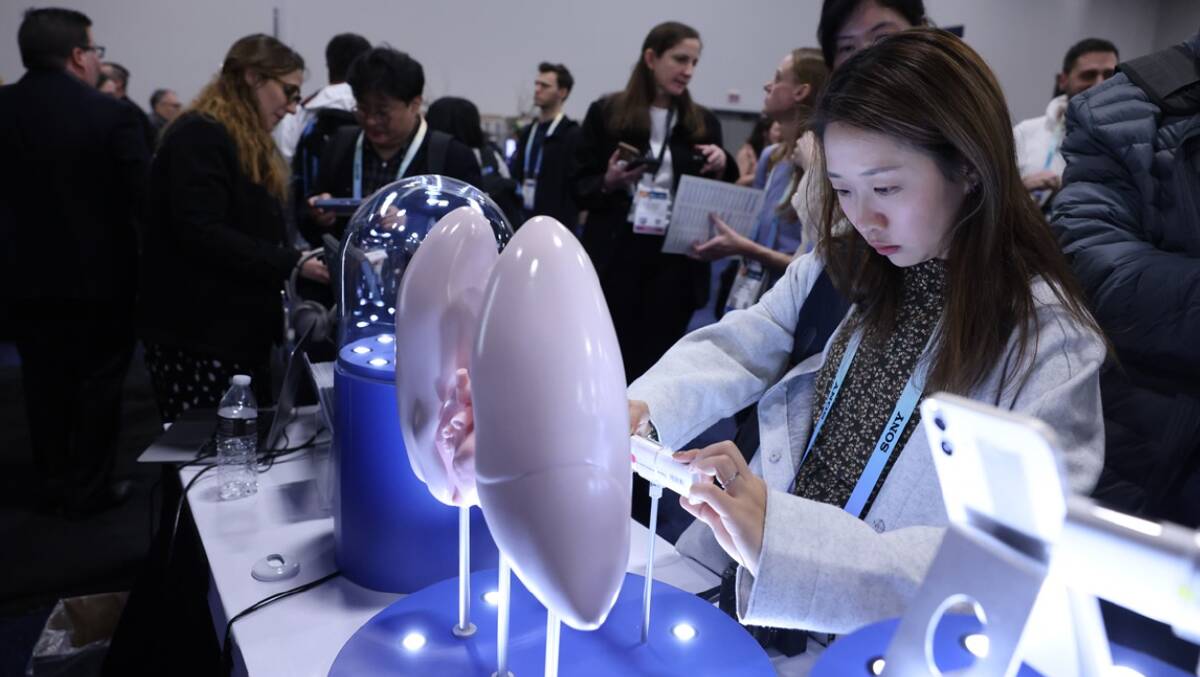 People came from far and wide to test out new gadgets at the Consumer Electronics Show. Picture: Consumer Technology Association
