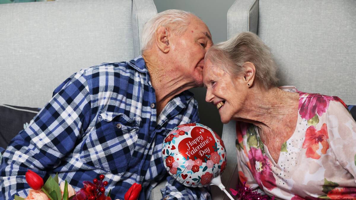 Uniting Narla Belmont North Nursing Home residents Trevor and Lois Simpson have been married for 65 years. 