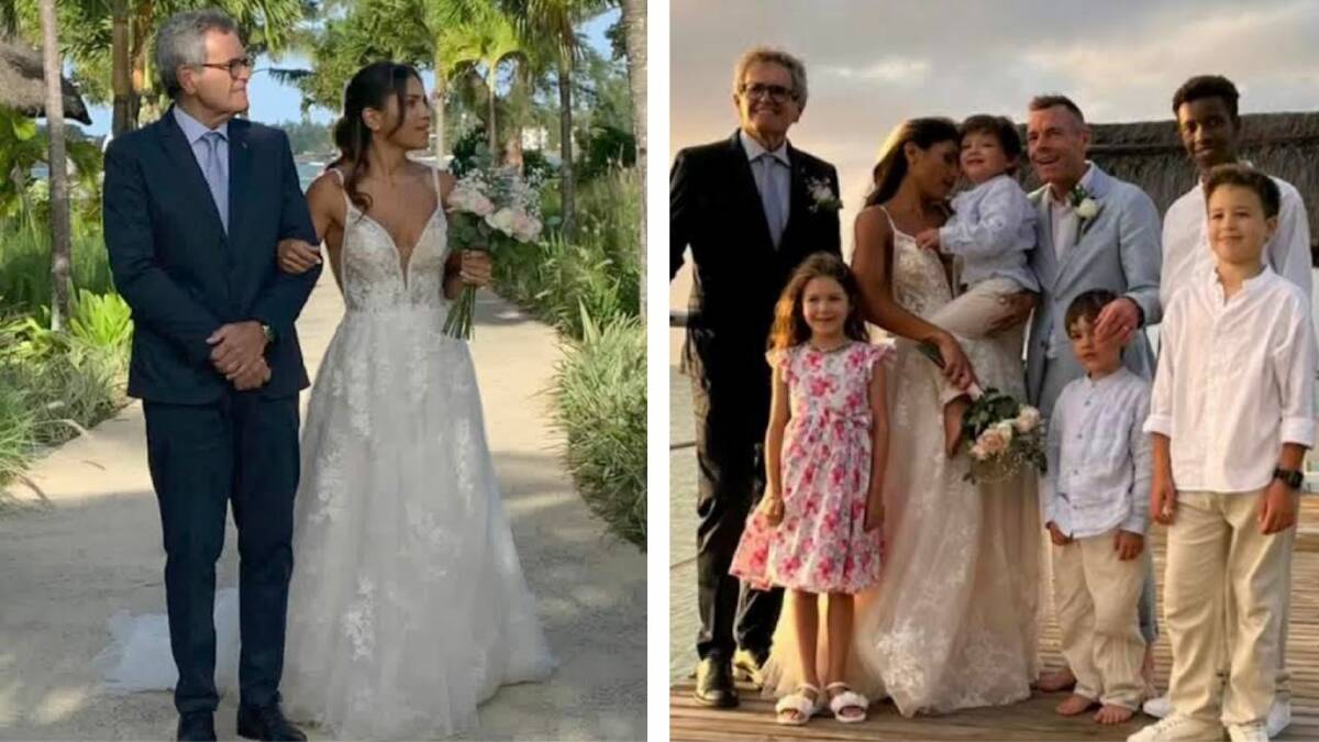 A few snaps from the wedding of Cadel Evans and Stefanie Zandonella. Picture by Instagram/ Stefania Zandonella