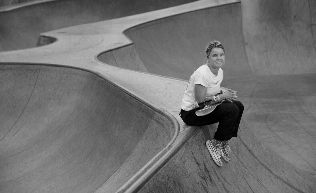 Poppy at The Chip Bowl, Charlestown Skate Park. Picture by Max Mason-Hubers