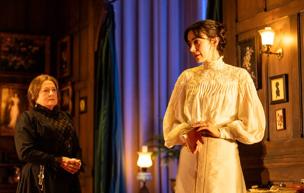Kate Fitzpatrick as the maid Elizabeth and Geraldine Hakewill as Bella in Gaslight. Picture by Brett Boardman Photography