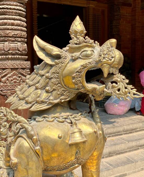 A fierce statue at Patan. Picture by Daniel Scott