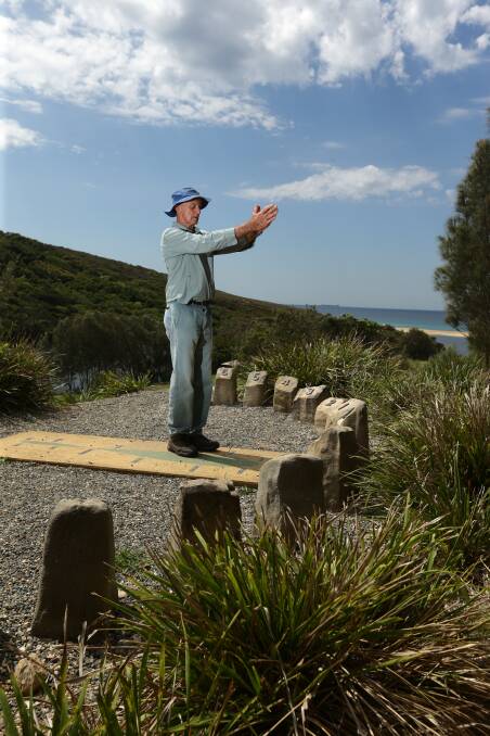 Passionate: Le Messurier at the sundial at Glenrock Lagoon Scout Camp.