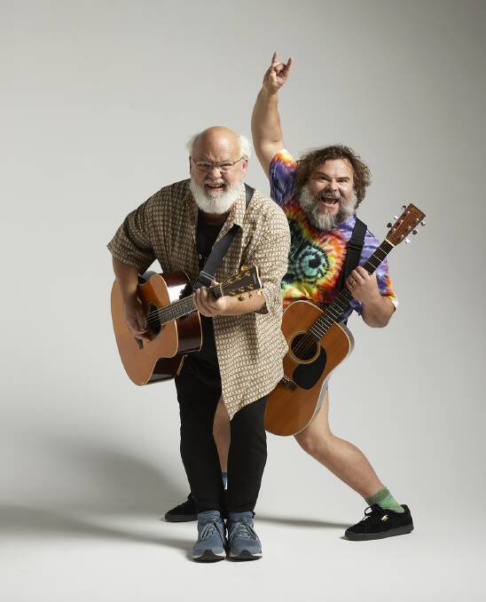 Tenacious D's Kyle Gass and Jack Black play Newcastle Entertainment Centre on July 16. Picture by Travis Shinn