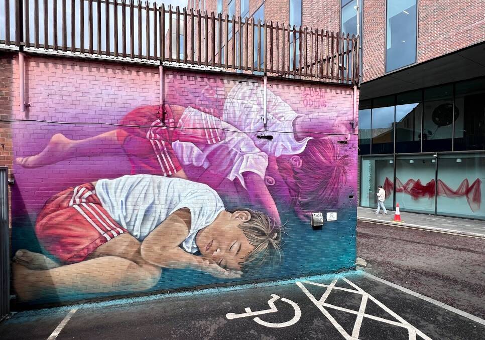 A mural in Belfast, Northern Ireland, by Australian artist Sophi Odling.