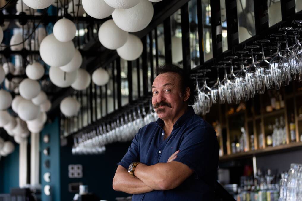Bill Anseline in the rooftop bar at the QT Newcastle during an interview with the Newcastle Herald. Picture by Jonathan Carroll