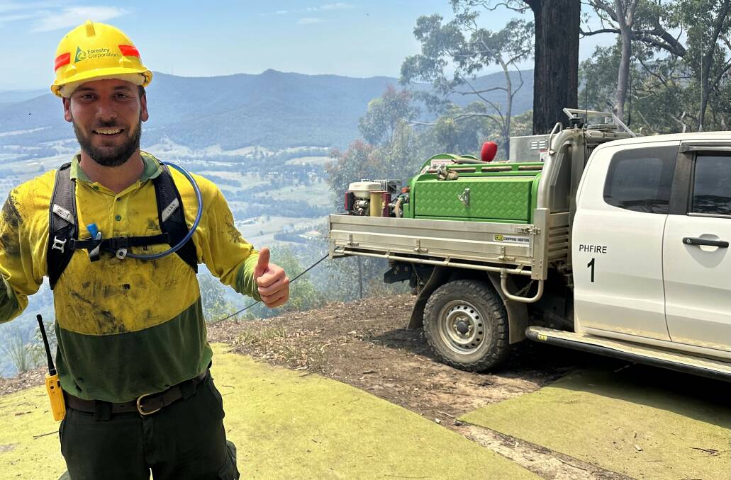 Maitland's Daniel Macaree flew out to Canada on Saturday to join wildfire fighting efforts as local authorities battle 400 out of control blazes. Picture supplied.