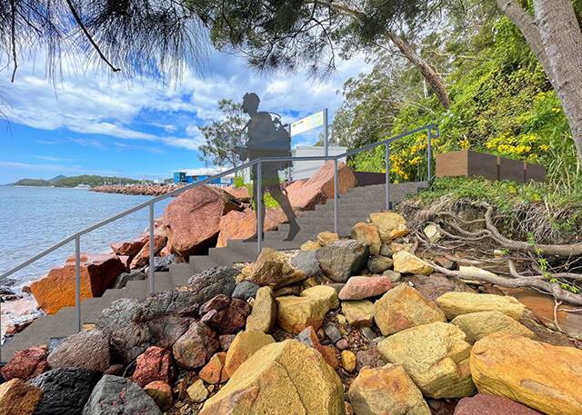 Concept design of the improved access.at the Pipeline Dive Site in Nelson Bay. Picture supplied