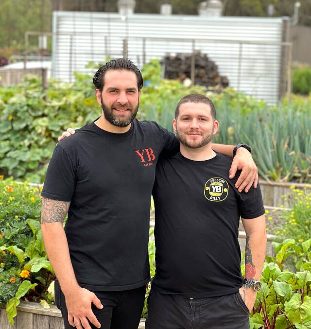 Yellow Billy Restaurant executive chef and co-owner Sam Alexander with departing head chef Darren Price. Picture supplied