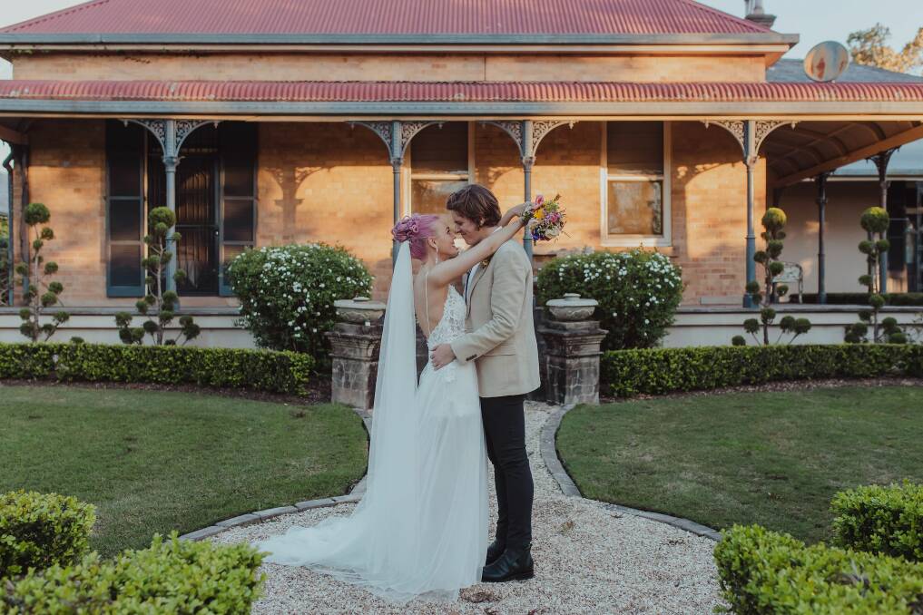Max Jackson and Jeremy Minett were married last week at Wallalong House in the Hunter Valley. Picture by Midnight Crush Films