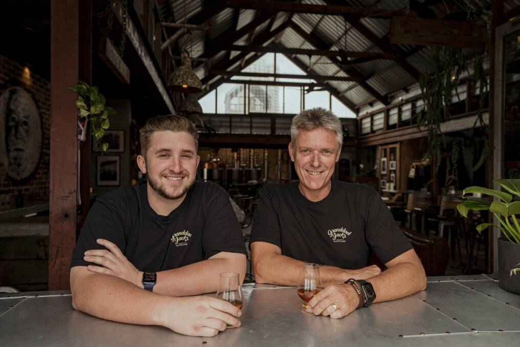 Granddad Jack's Craft Distiller co-founders Luke and David Ridden have opened a "bar experience" on Hunter Street in Newcastle. Picture supplied
