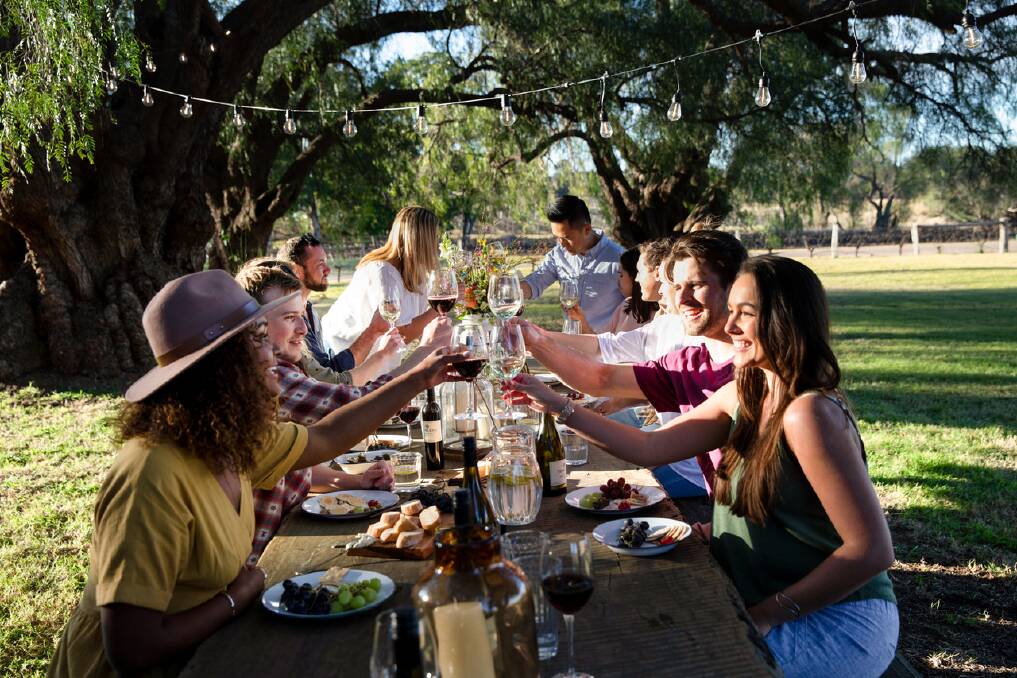CHEERS: Long lunches are popular with visitors during the Hunter Valley Wine & Food Festival, held annually in May and June. 