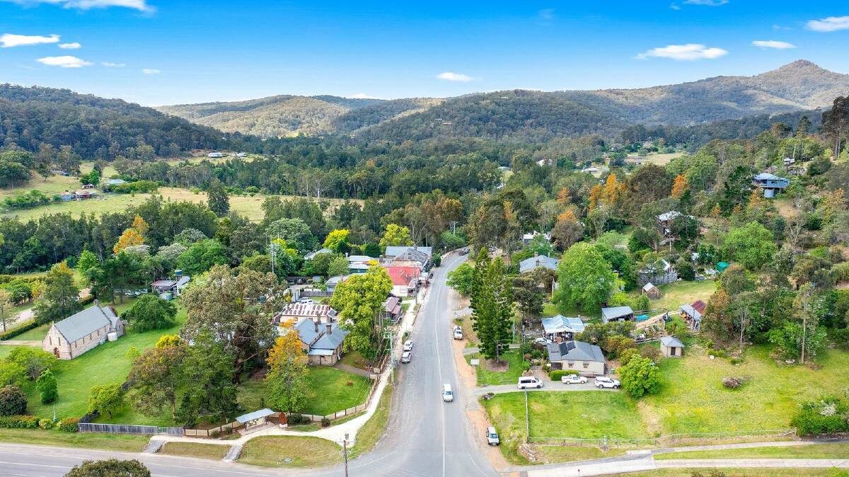An aerial view of Wollombi. Picture supplied