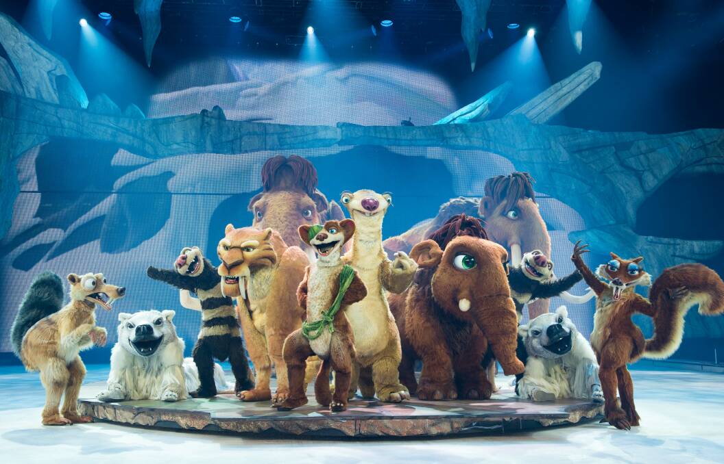 The whole gang: Ice Age Live: A Mammoth Adventure! appears at Newcastle Entertainment Centre for four shows from March 25 to 27.