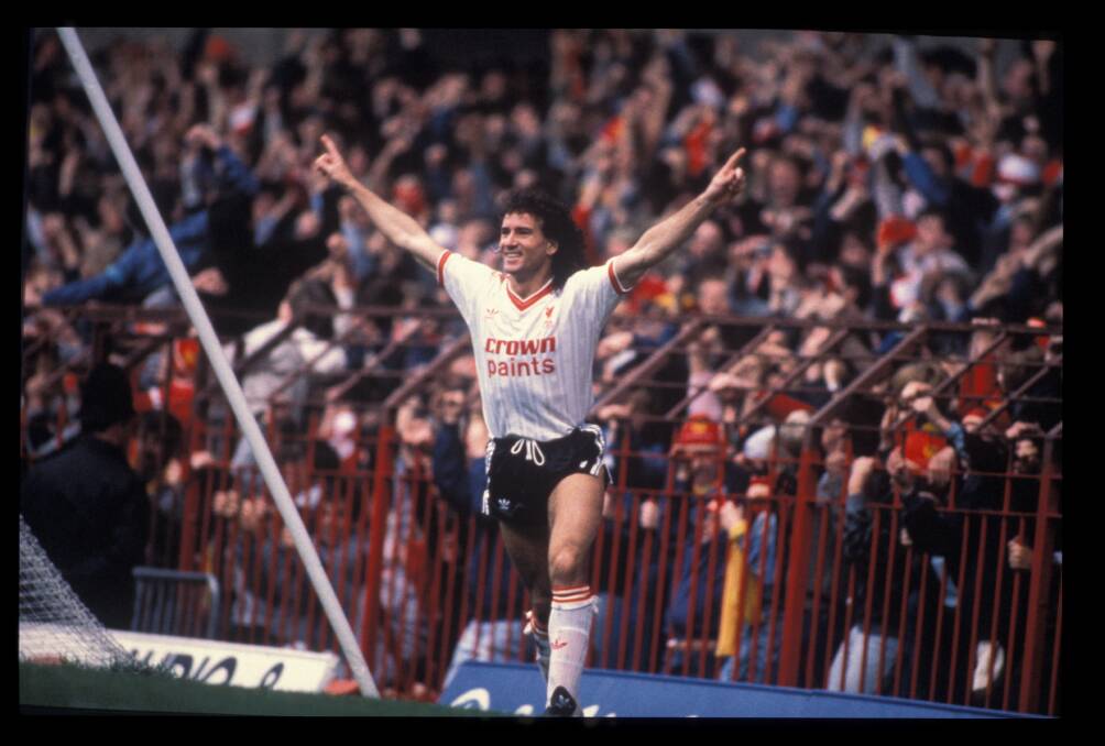 Craig Johnston celebrates a goal for Liverpool. Picture supplied 