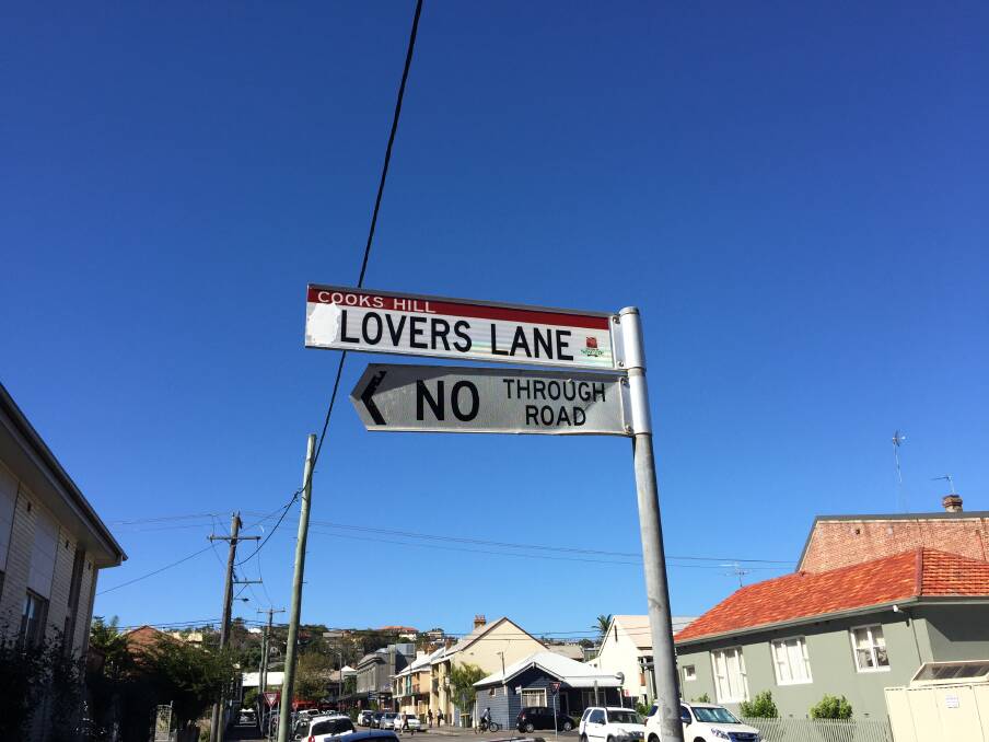 What's in a Name: Lovers Lane at Cooks Hill isn't what it seems.    