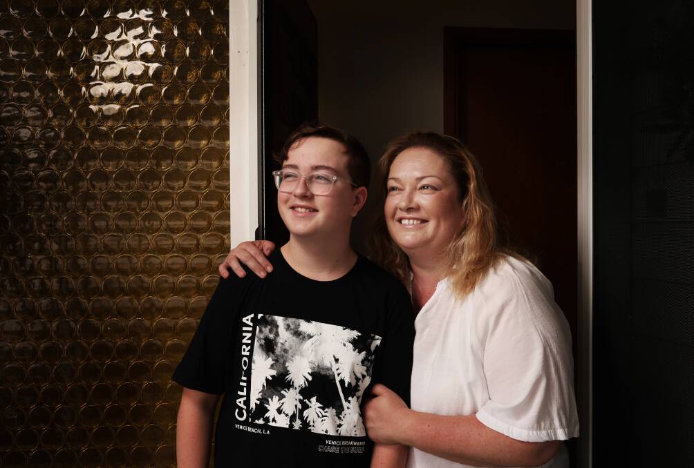Natasha Eaton with son Jack Cooper, 14. Natasha fell pregnant with him six months after cancer treatment. Picture by Simone De Peak 