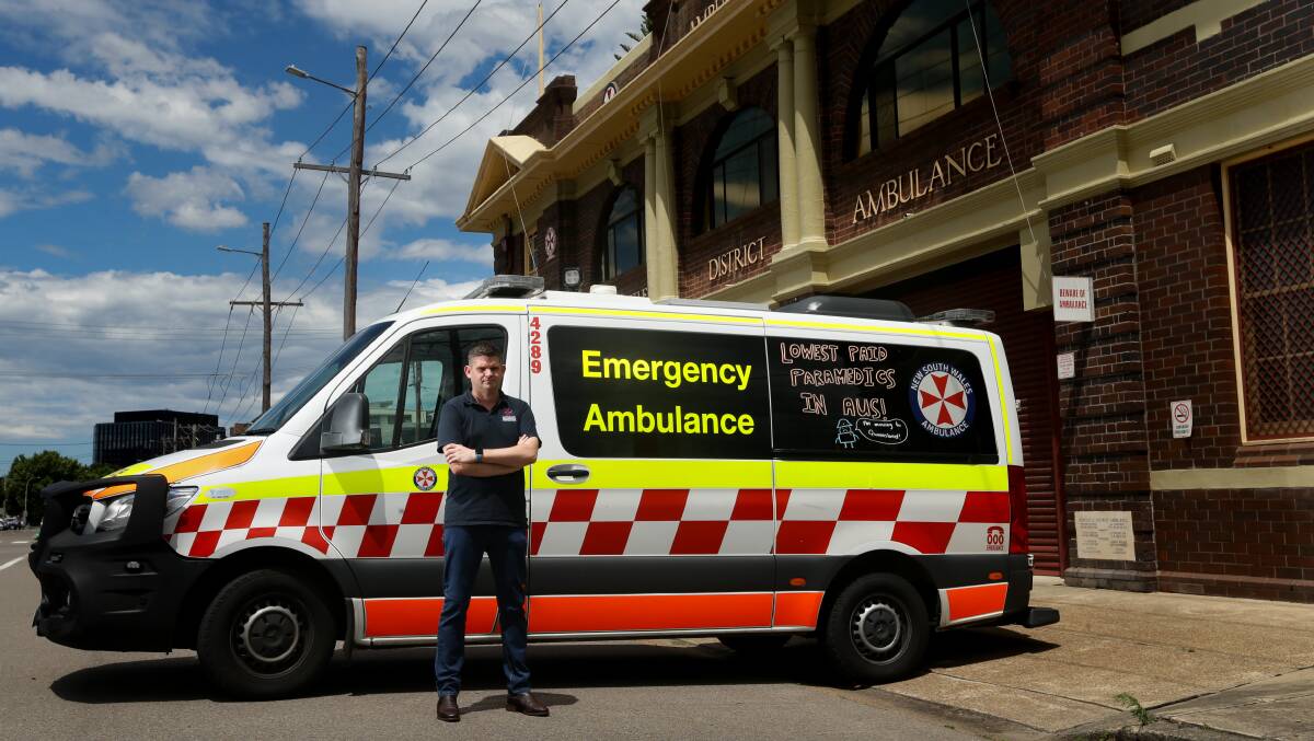 Brendan McIlveen, an Australian Paramedics Association NSW assistant secretary. Picture by Jonathan Carroll 