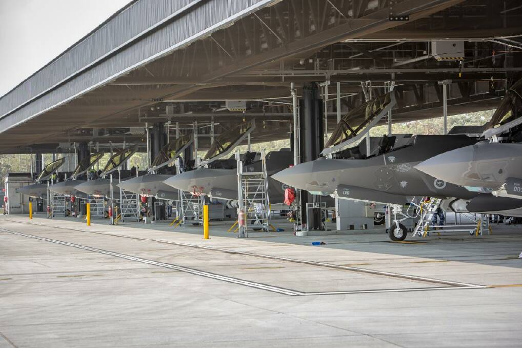 STRIKE POWER: F-35A aircraft based at Williamtown. Picture: Corporal Craig Barrett