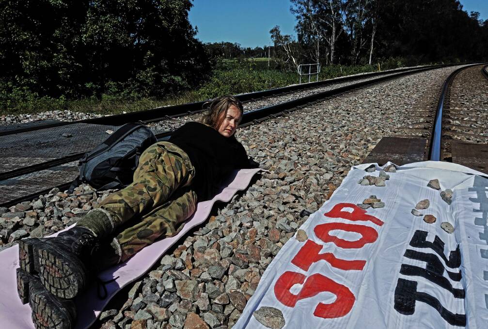 PROTESTER EMILY: 'We have no option other than getting in the way.' Picture: Blockade Australia