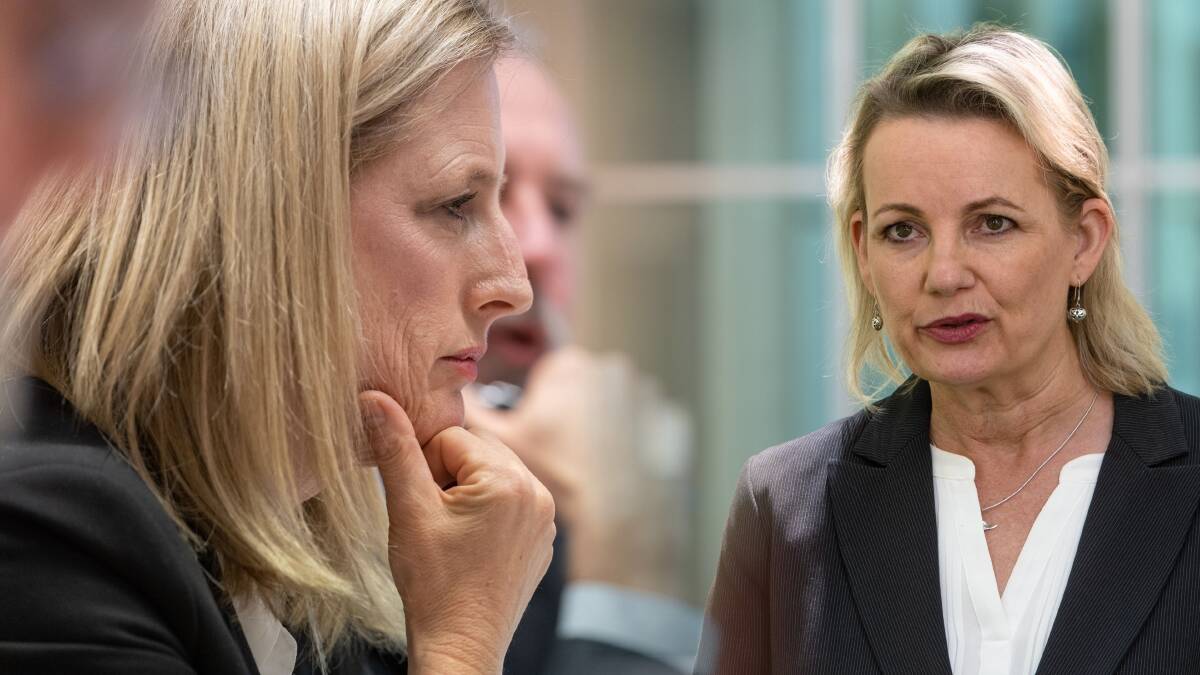 Senator Katy Gallagher, left, and Deputy Opposition Leader Sussan Ley. Pictures by Gary Ramage and Elesa Kurtz