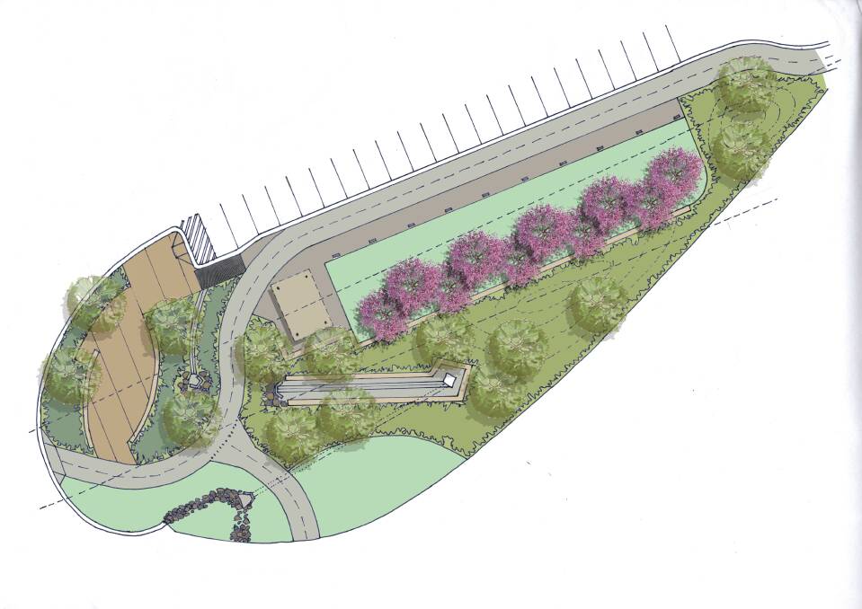 Plans for the memorial garden. 