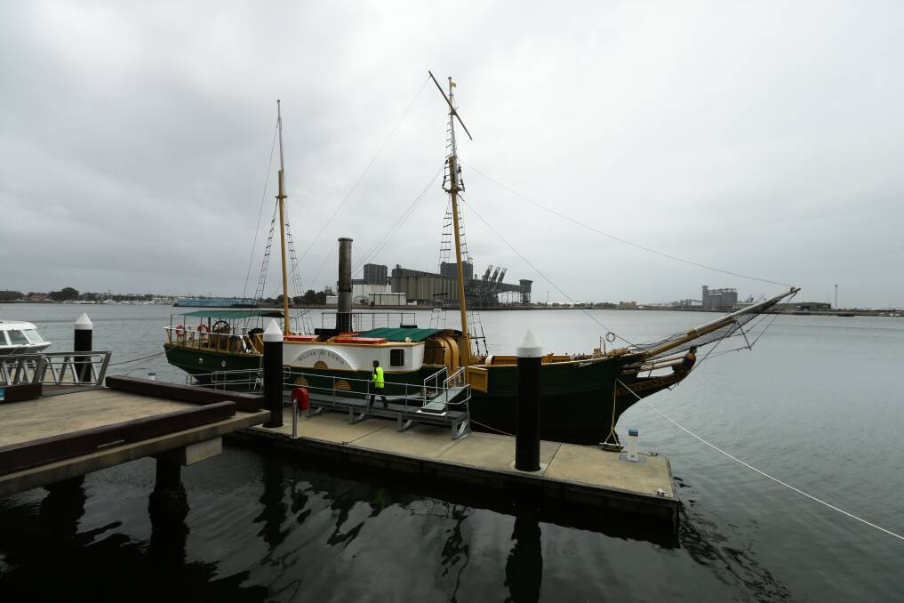 SAVED: This restored steam boat has sailed back into Newcastle. It's going to be berthed at Lee Wharf as a tourism attraction. Picture: Jonathan Carroll
