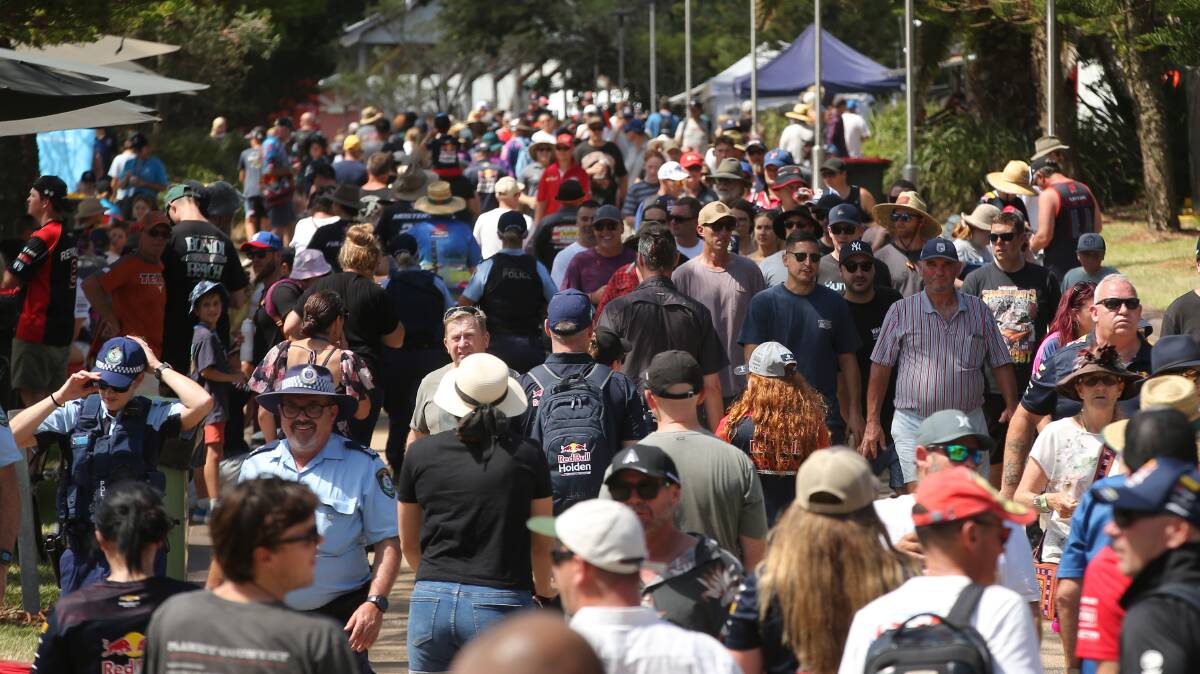 Crowds at the Newcastle 500 event on the weekend. Picture by Simone De Peak 