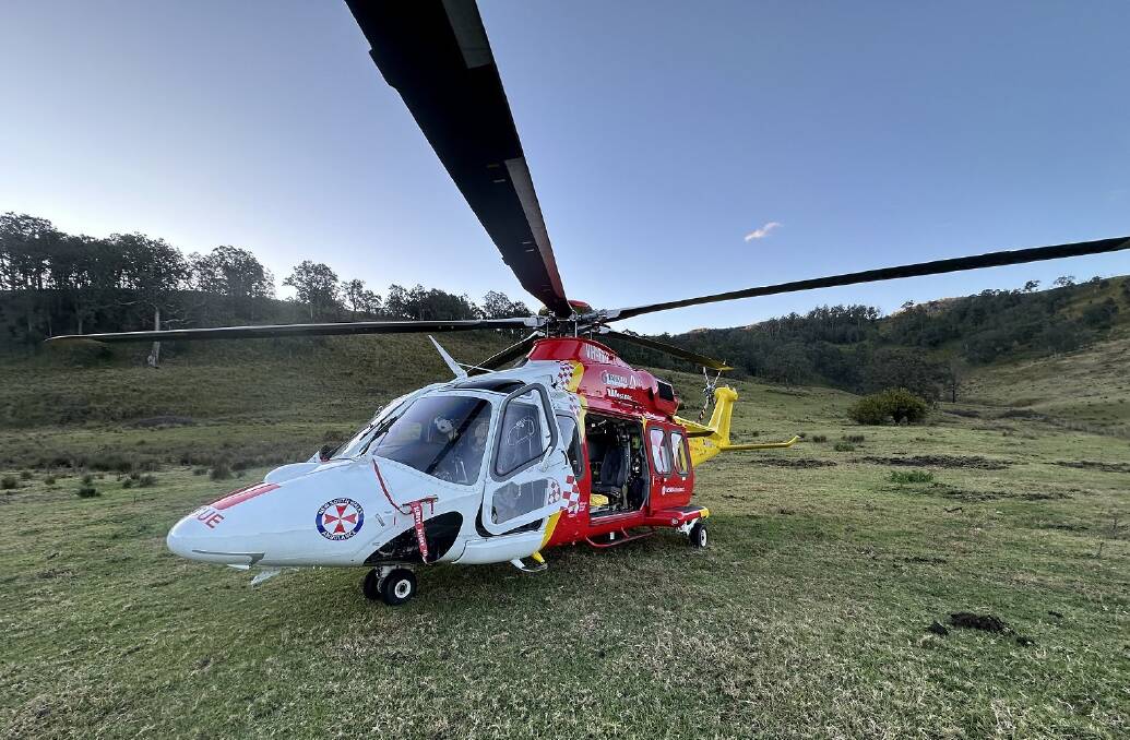 A man suffered multiple injuries in a quad bike crash on the weekend. Picture by the Westpac Rescue Helicopter